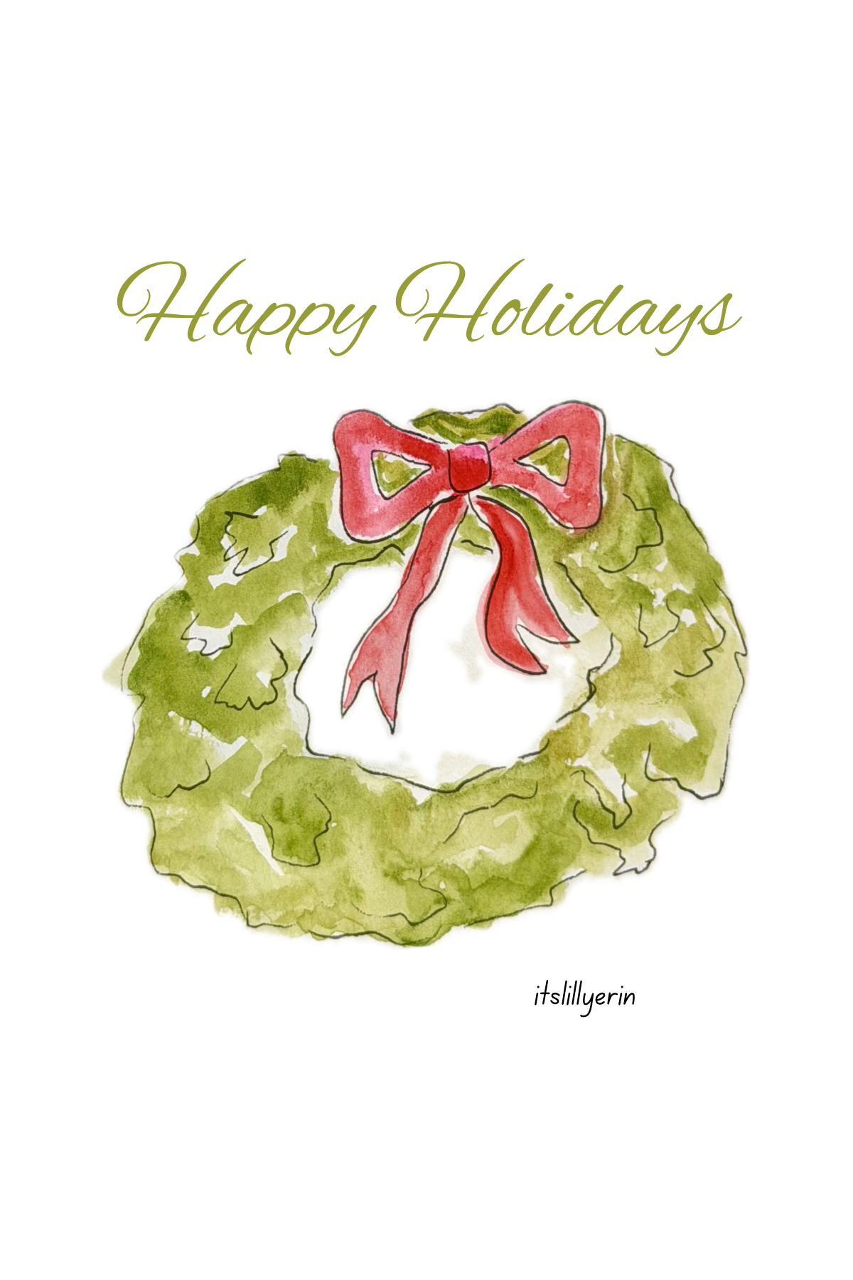 5 Pack Wreath Cards