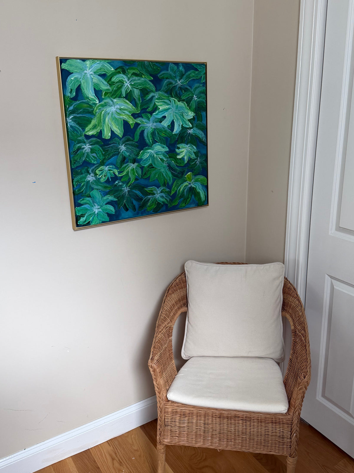 “Falling Blooms” 24x24 Acrylic Painting