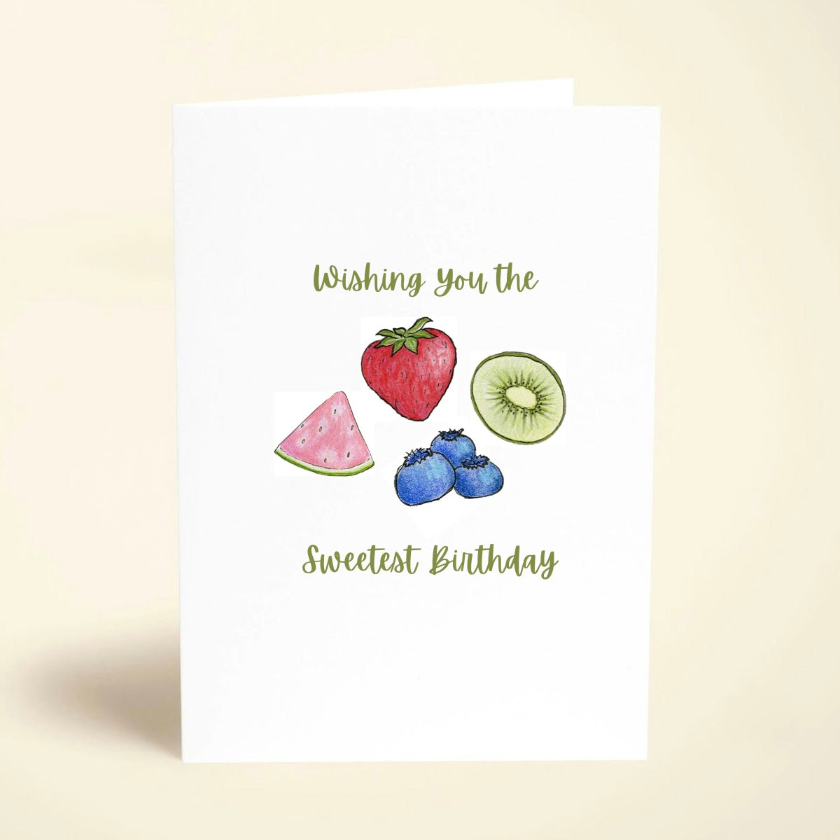 5 Pack Mixed Fruits Birthday Cards