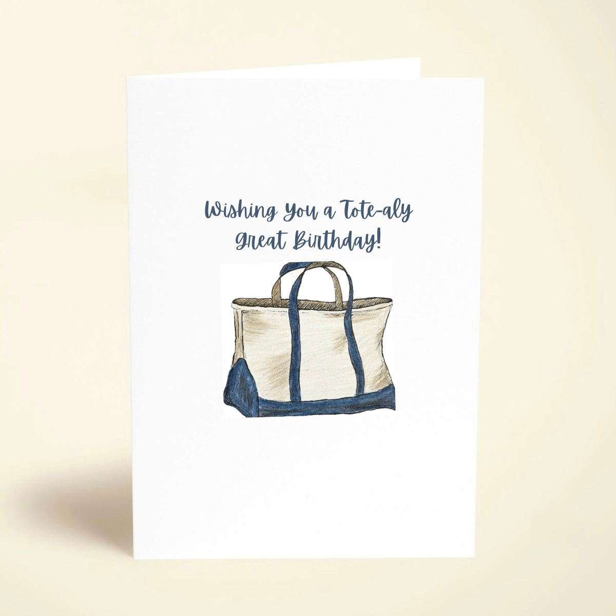 5 Pack Navy Tote Birthday Cards