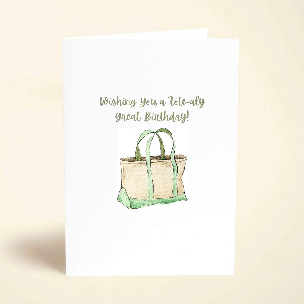 5 Pack Green Tote Birthday Cards