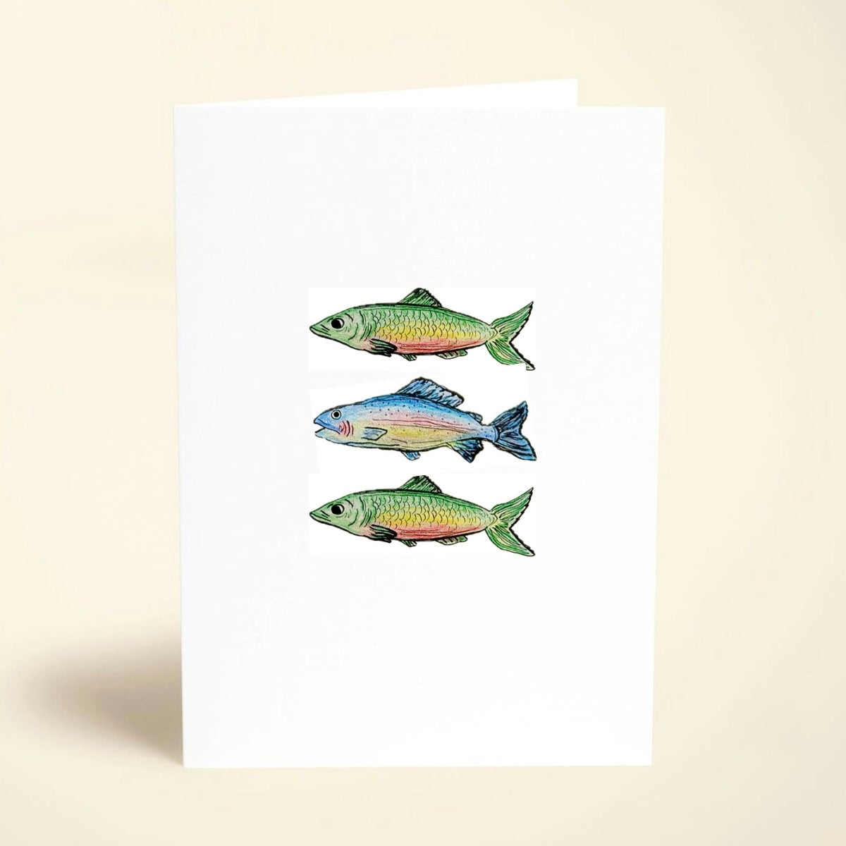 5 Pack Rainbow Fish Greeting Cards