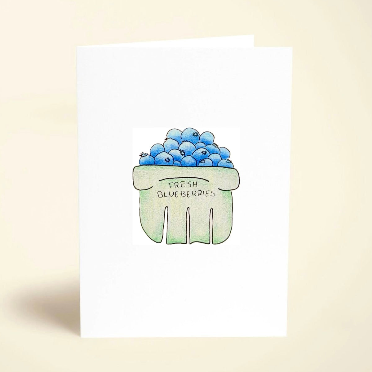 5 Pack Fresh Blueberries Plain Cards