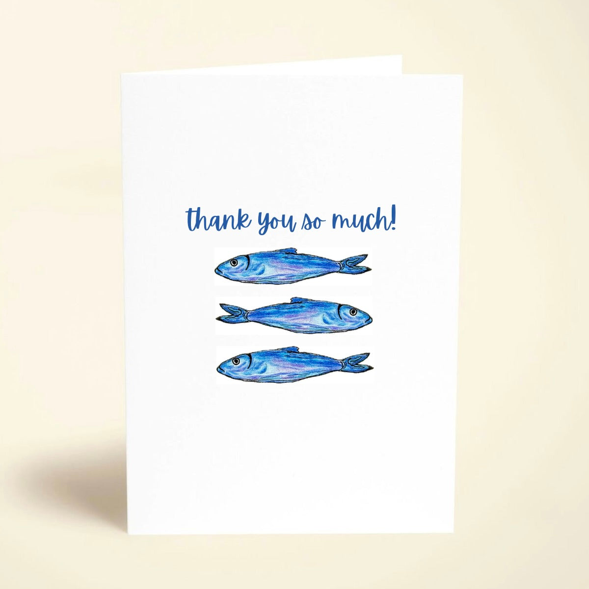 5 Pack Sardine Thank You Cards