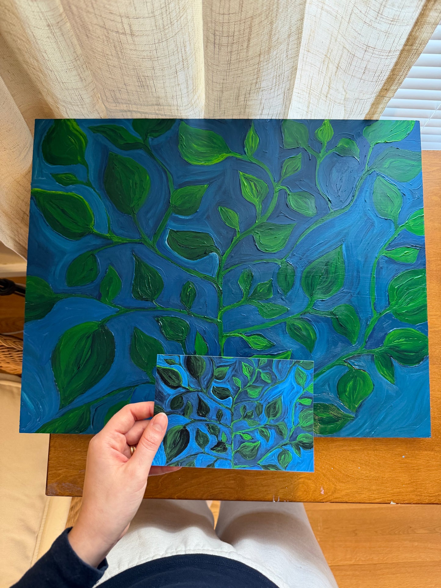 Growing Vines Acrylic Painting Print