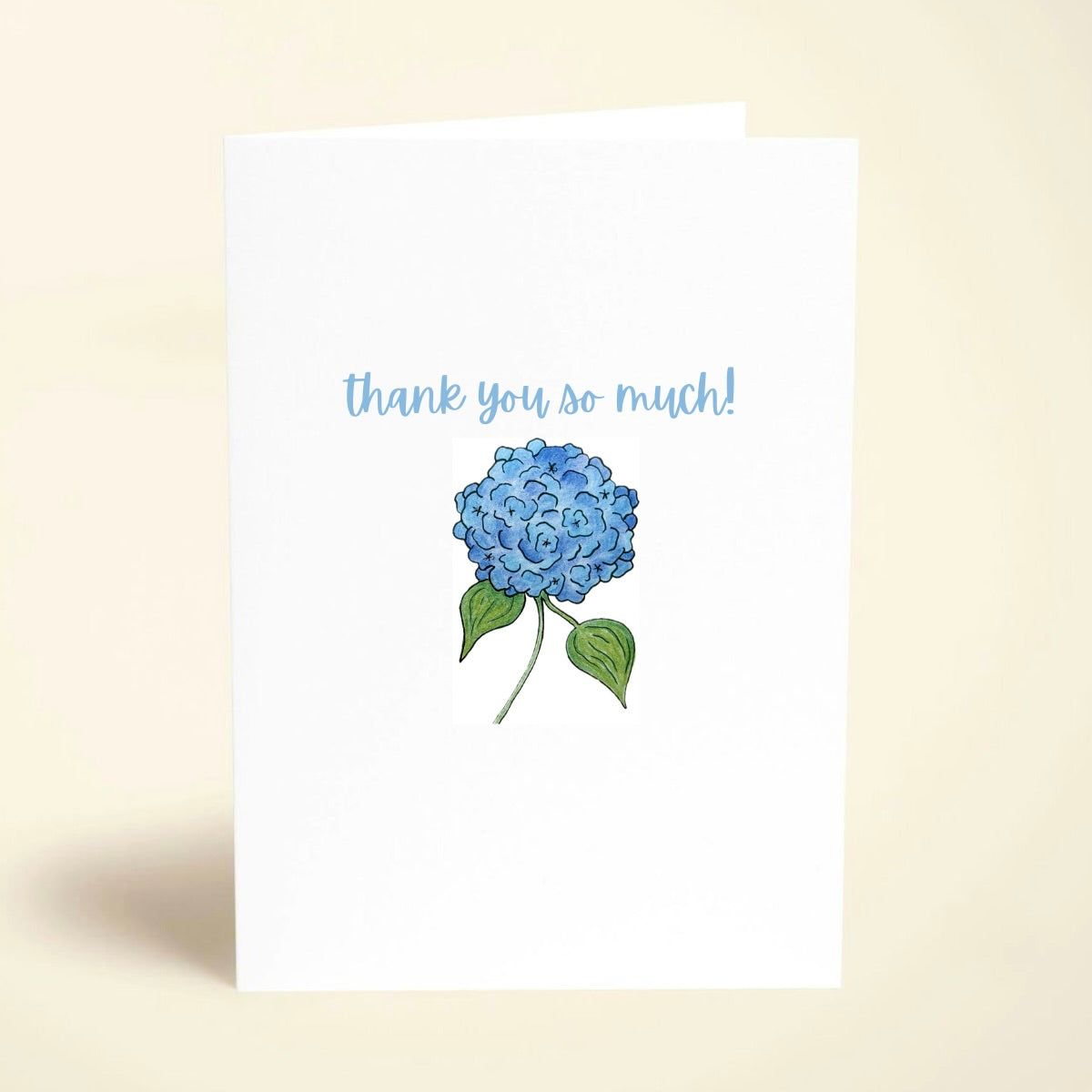 5 Pack Hydrangea Thank You Cards