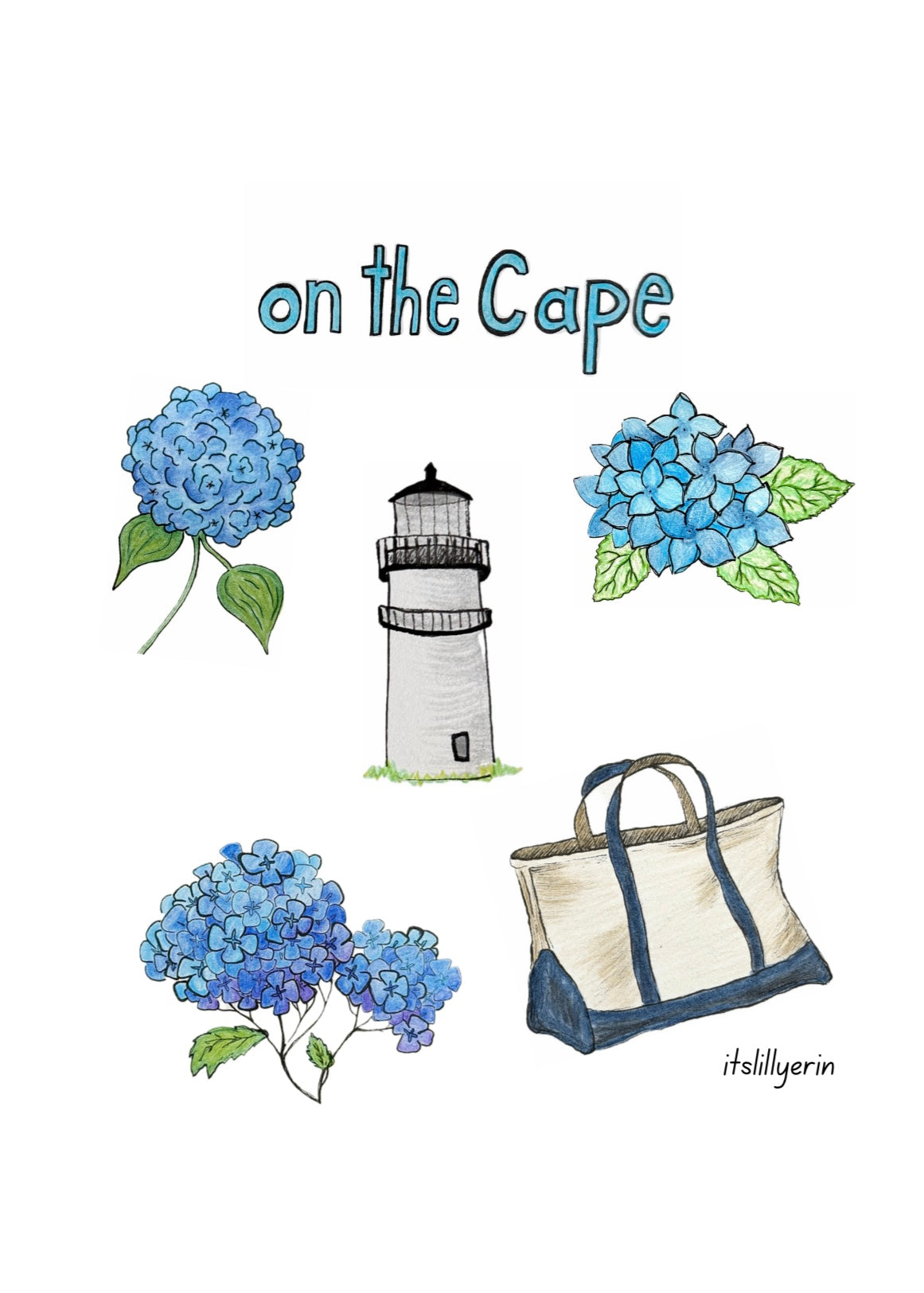 Cape Cod Collage 4x6 Drawing