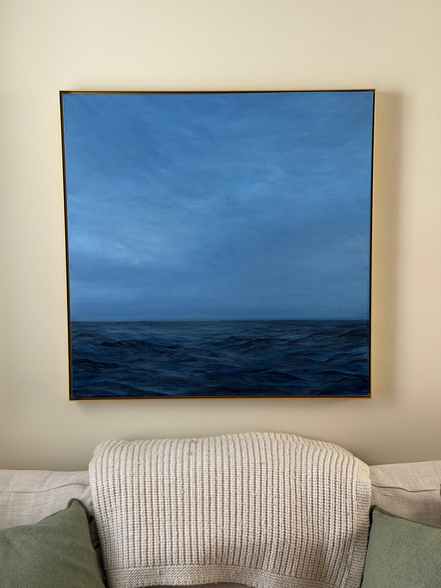 “Rough Seas” 36x36 acrylic painting on canvas