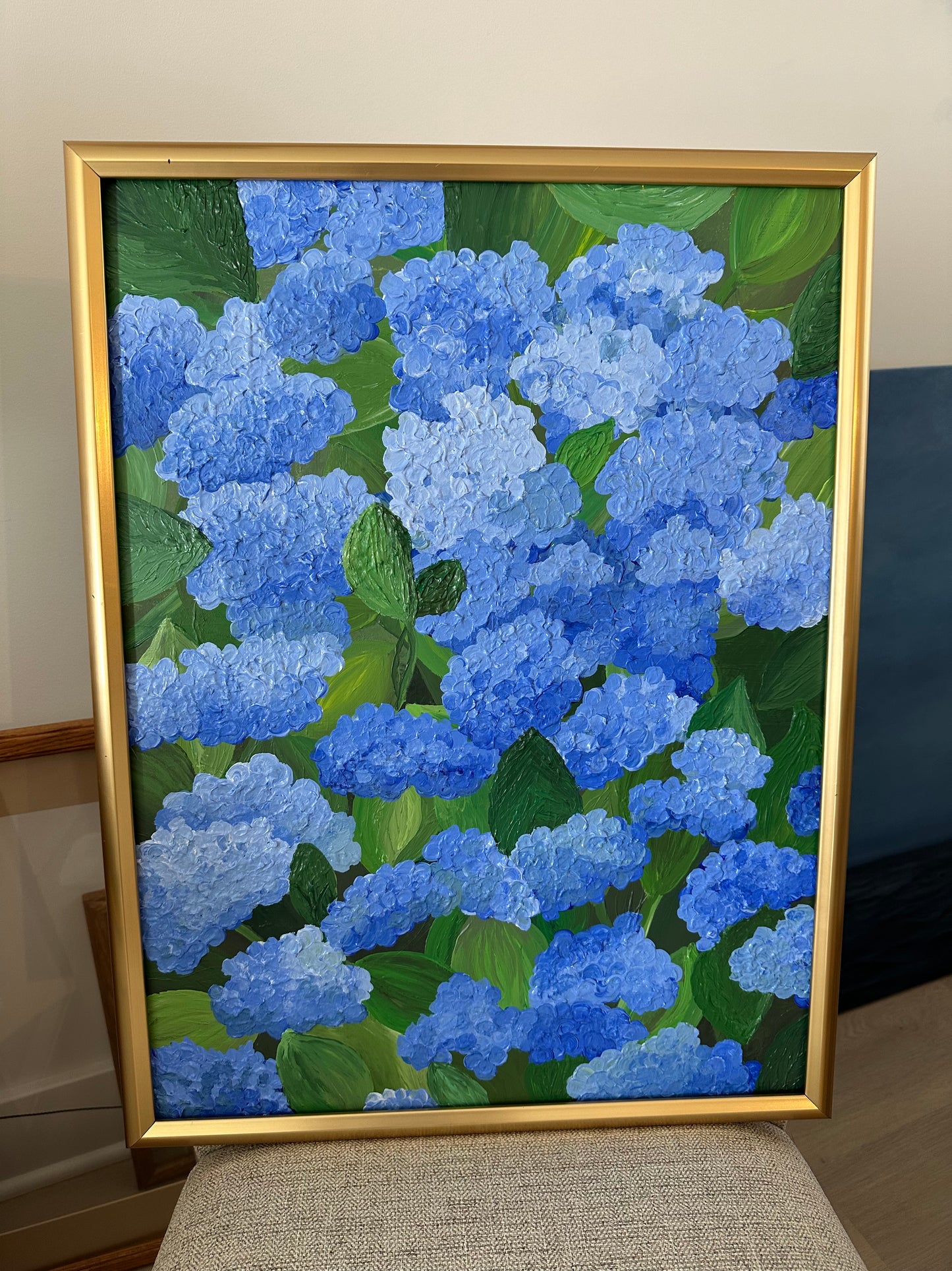 Summer Hydrangeas Acrylic Painting
