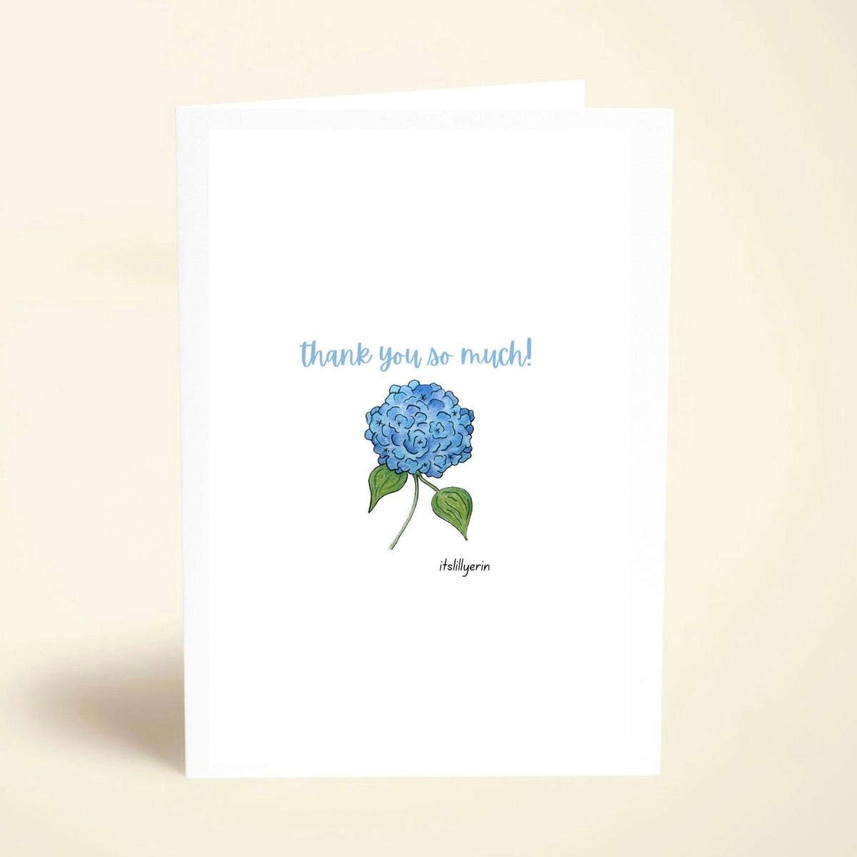 5 Pack Hydrangea Thank You Cards