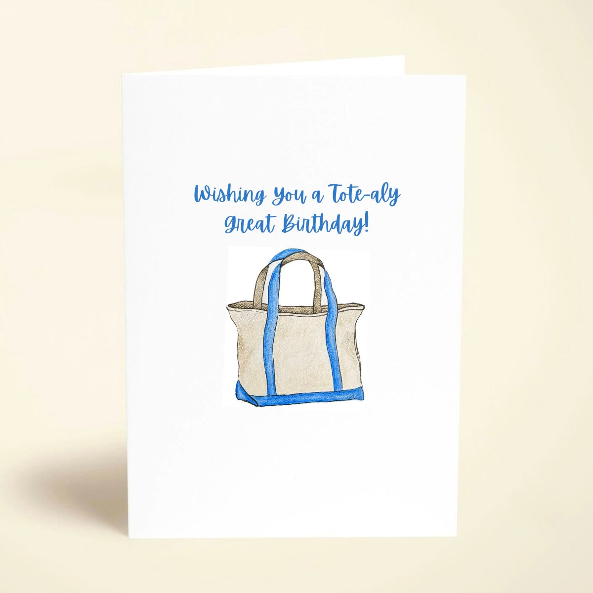 5 Pack Blue Tote Birthday Cards