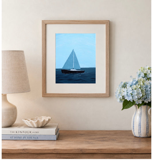 8x10 Print of The Sailing Blues Original Painting