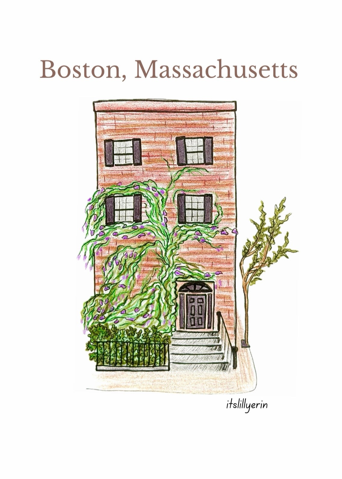 Boston Brownstone 4x6 Drawing
