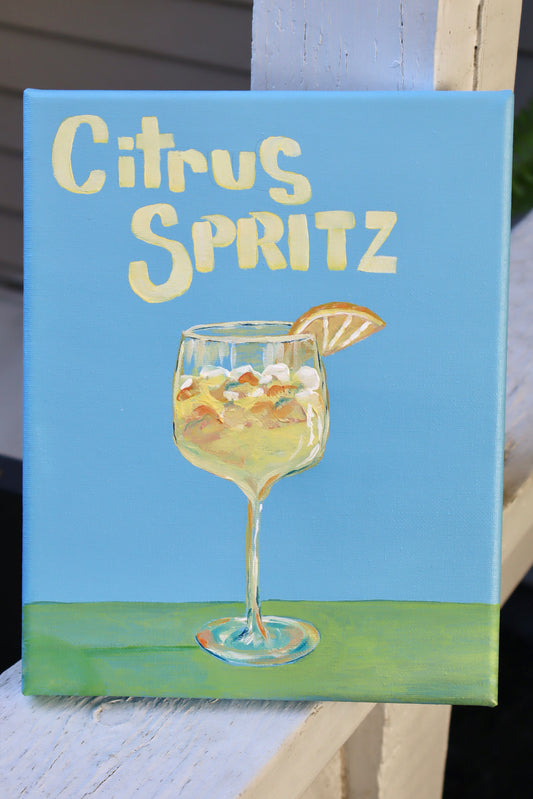 “Citrus Spritz” 8x10 Original Acrylic Painting