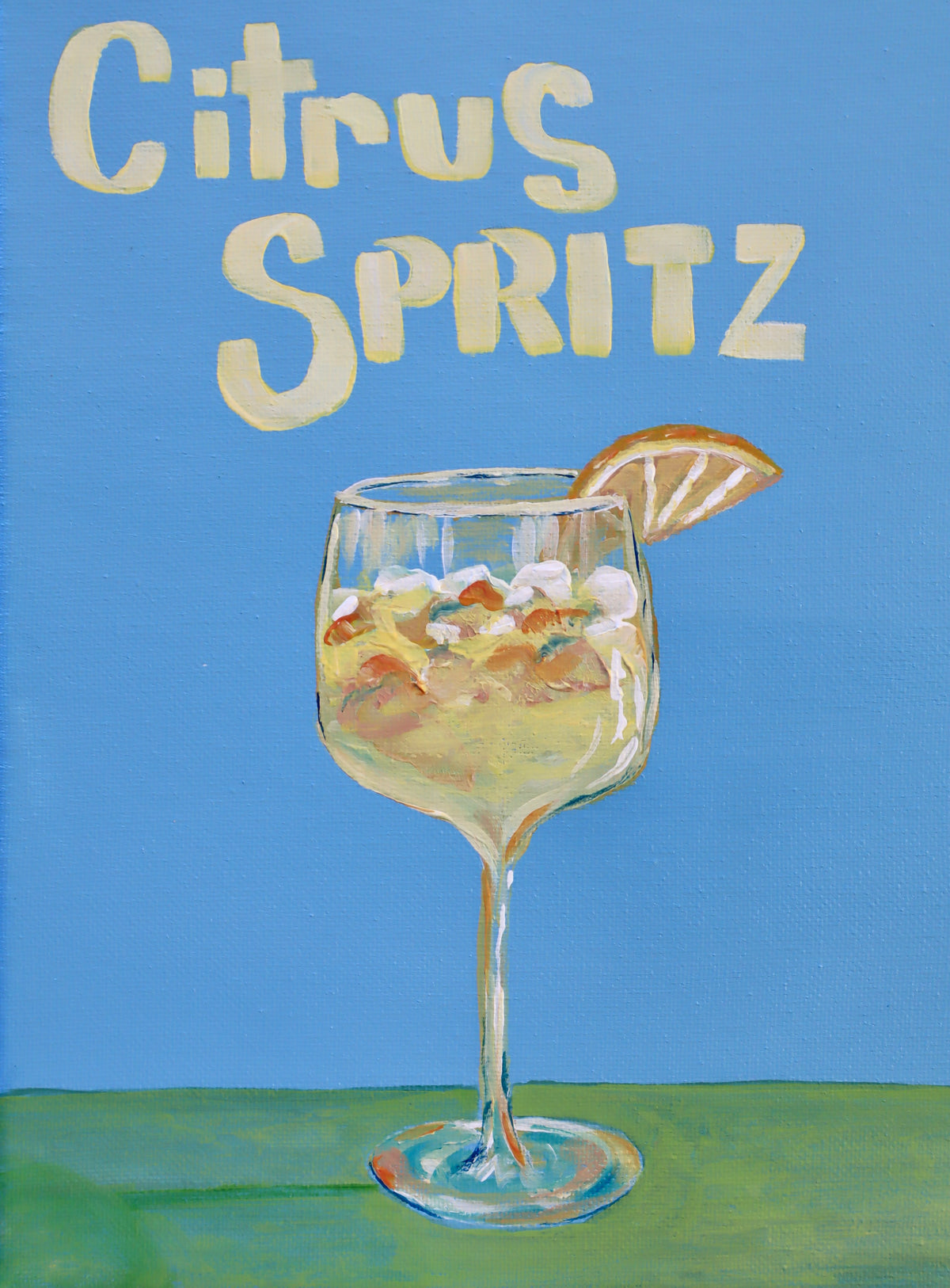 8x10 Print of “Citrus Spritz” Acrylic Painting
