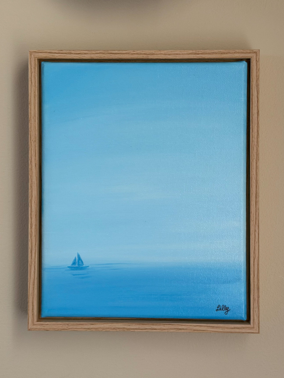 “Little Blue” 8x10 Framed Original Acrylic Painting