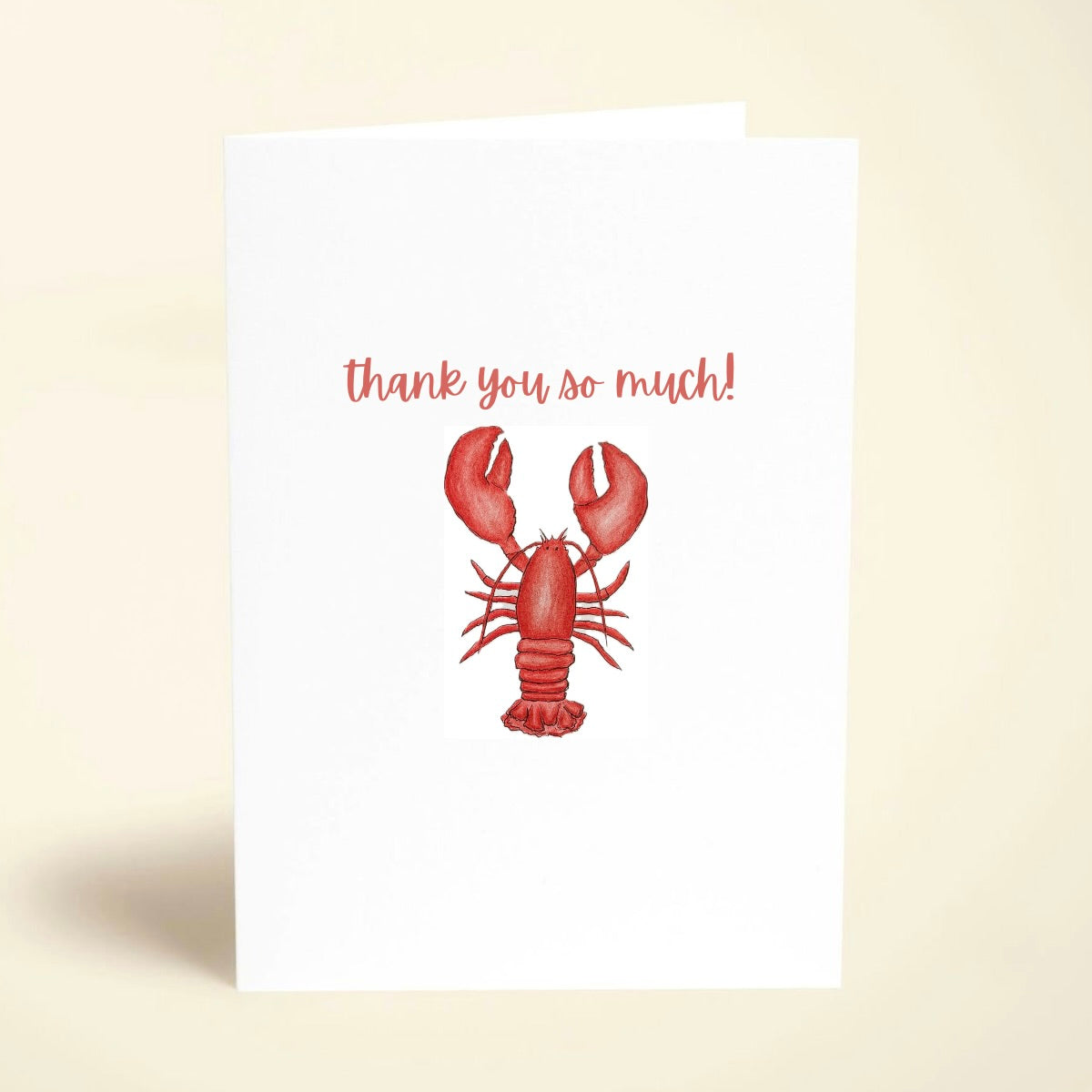 5 Pack Lobster Thank You Cards