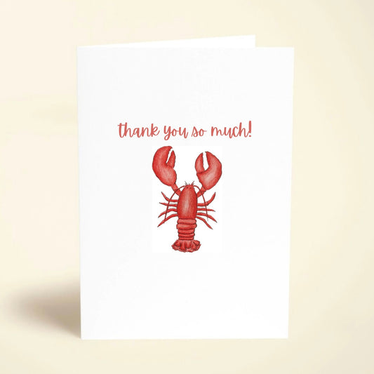 5 Pack Lobster Thank You Cards