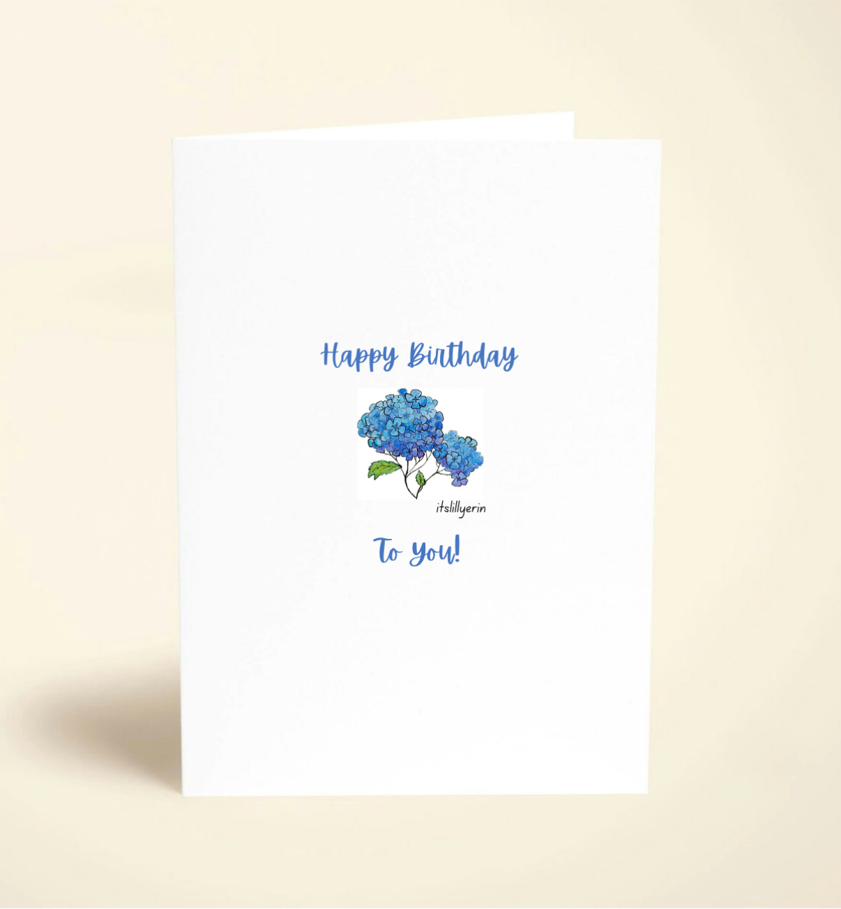 5 Pack Blue Hydrangeas Birthday Cards