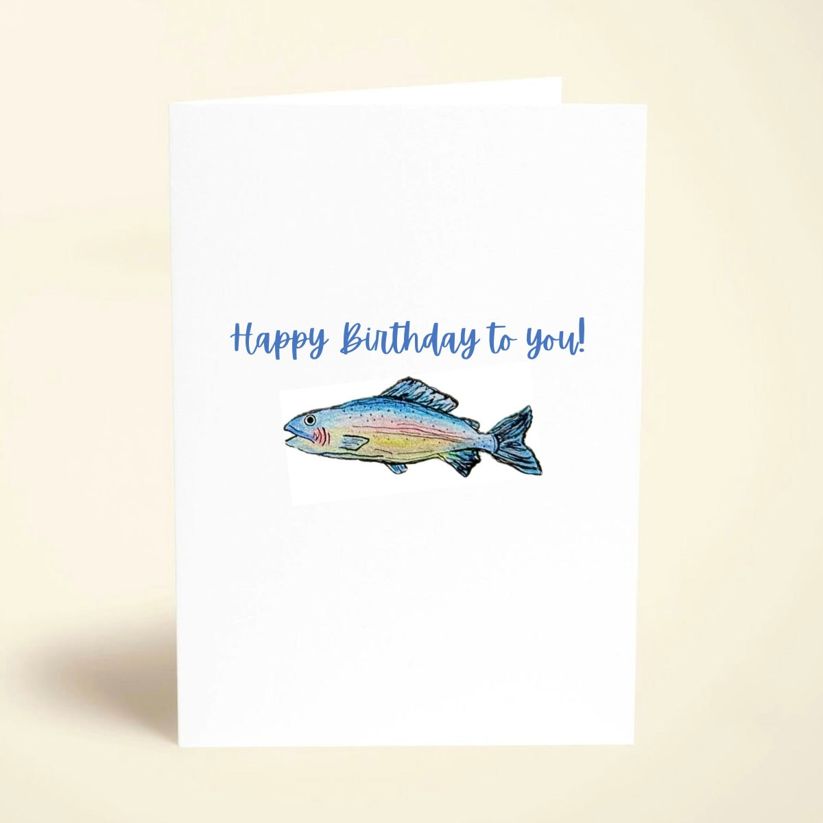 5 Pack Blue Fish Birthday Cards