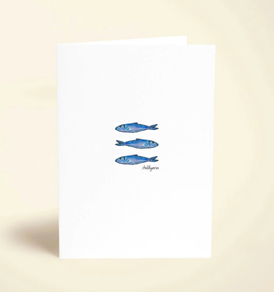 5 Pack Sardine Greeting Cards
