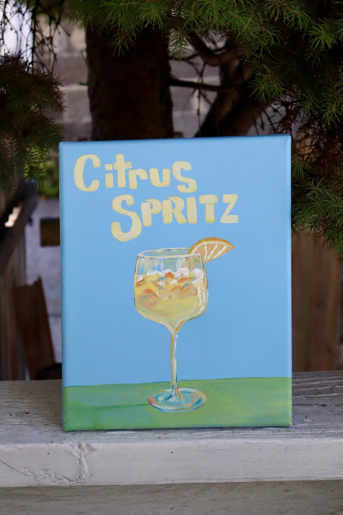 “Citrus Spritz” 8x10 Original Acrylic Painting