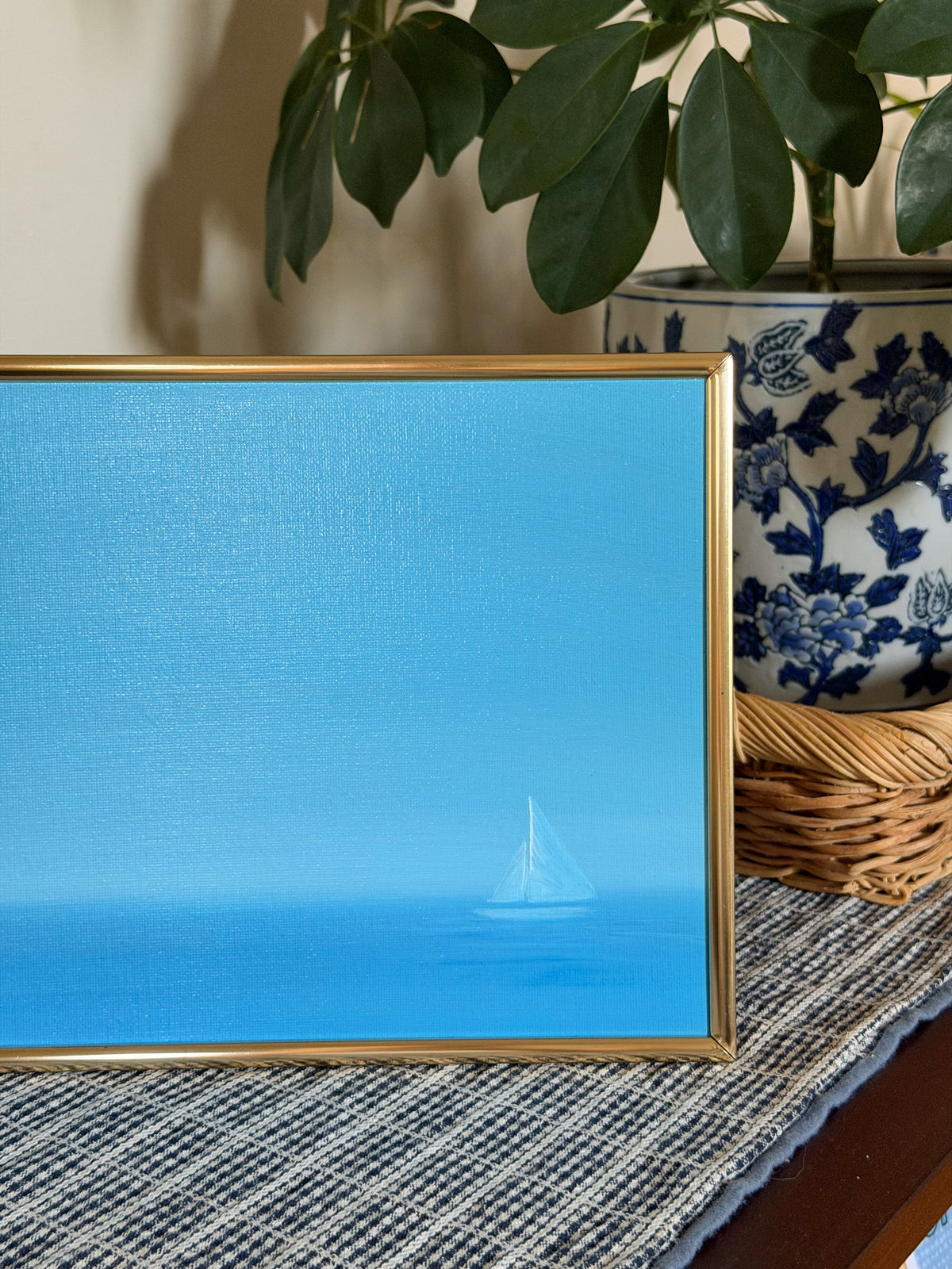 “Smooth Sailing” 8x10 Framed Original Acrylic Painting