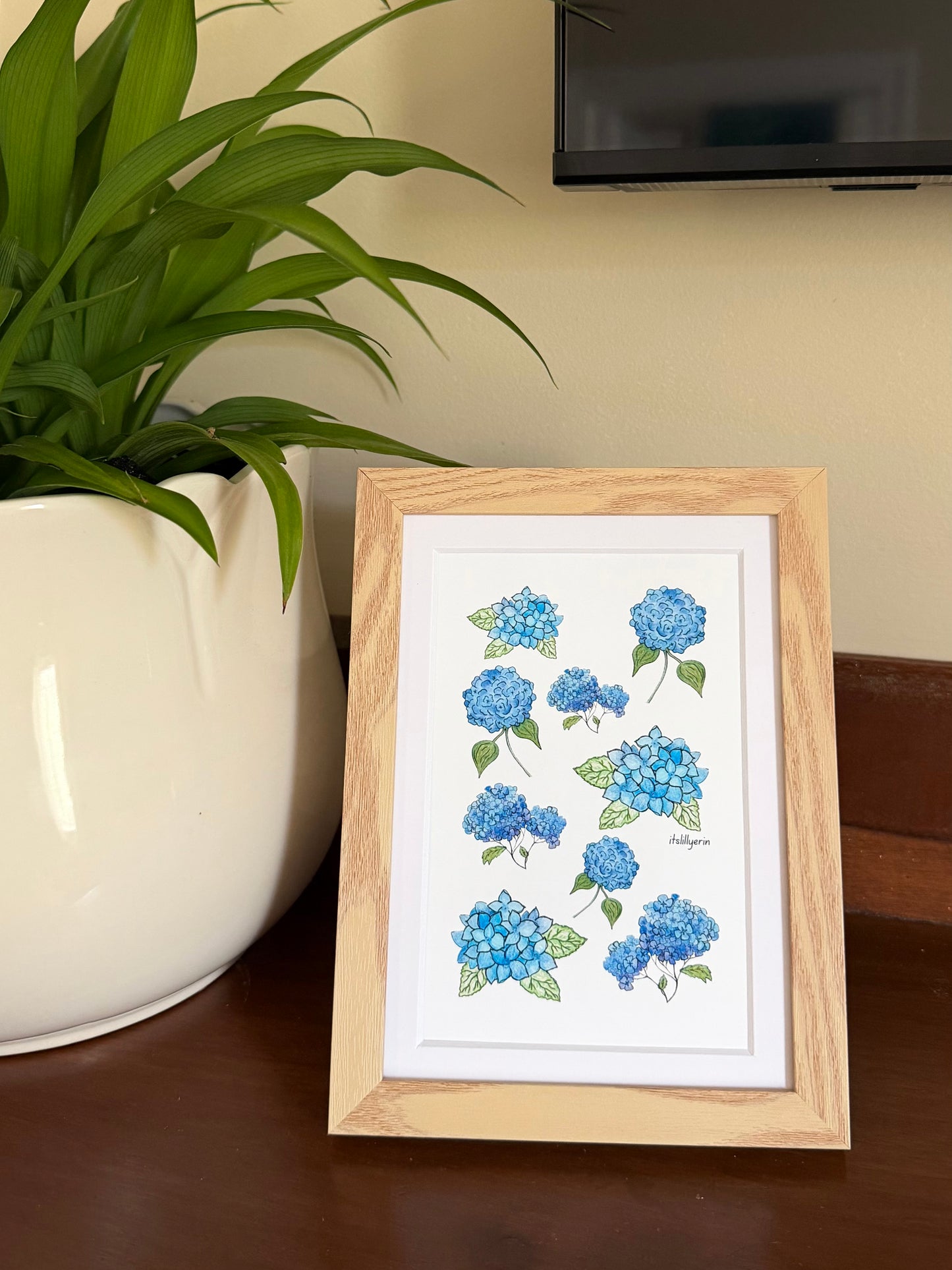 Hydrangea Collage 4x6 Drawing