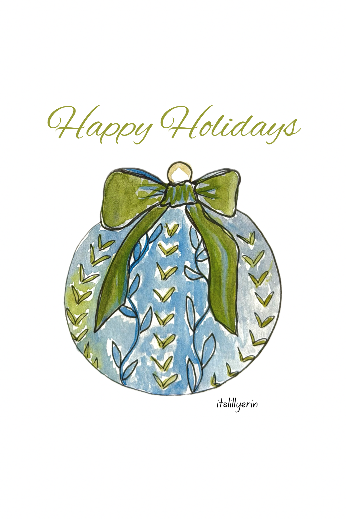 5 Pack Happy Holidays Ornament Cards