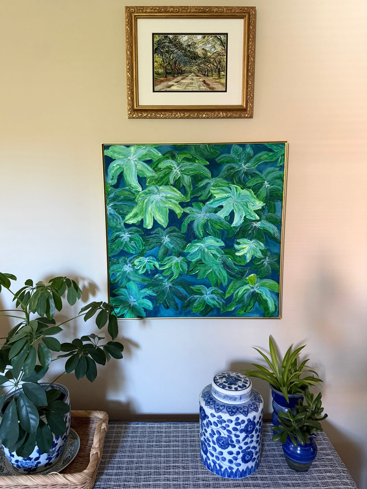 “Falling Blooms” 24x24 Acrylic Painting