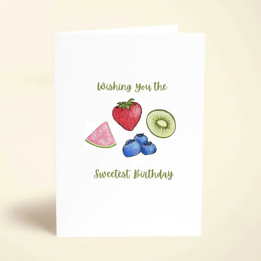 5 Pack Mixed Fruits Birthday Cards