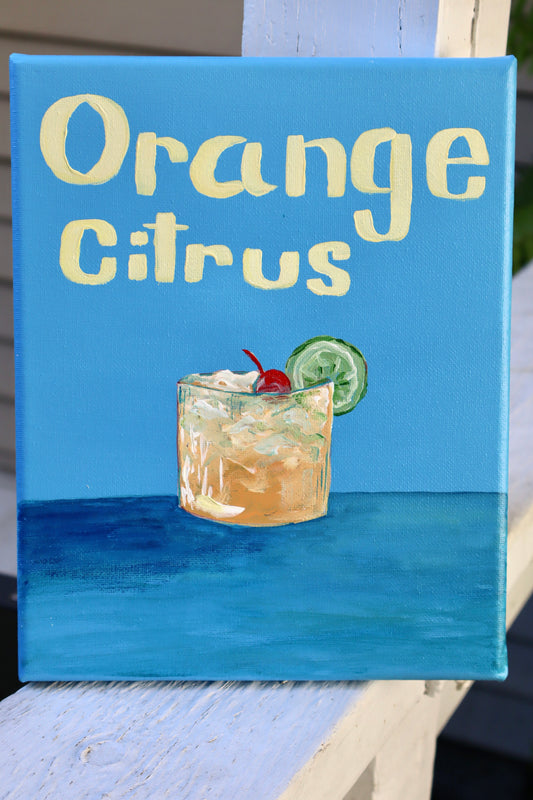 “Orange Citrus” 8x10 Original Acrylic Painting