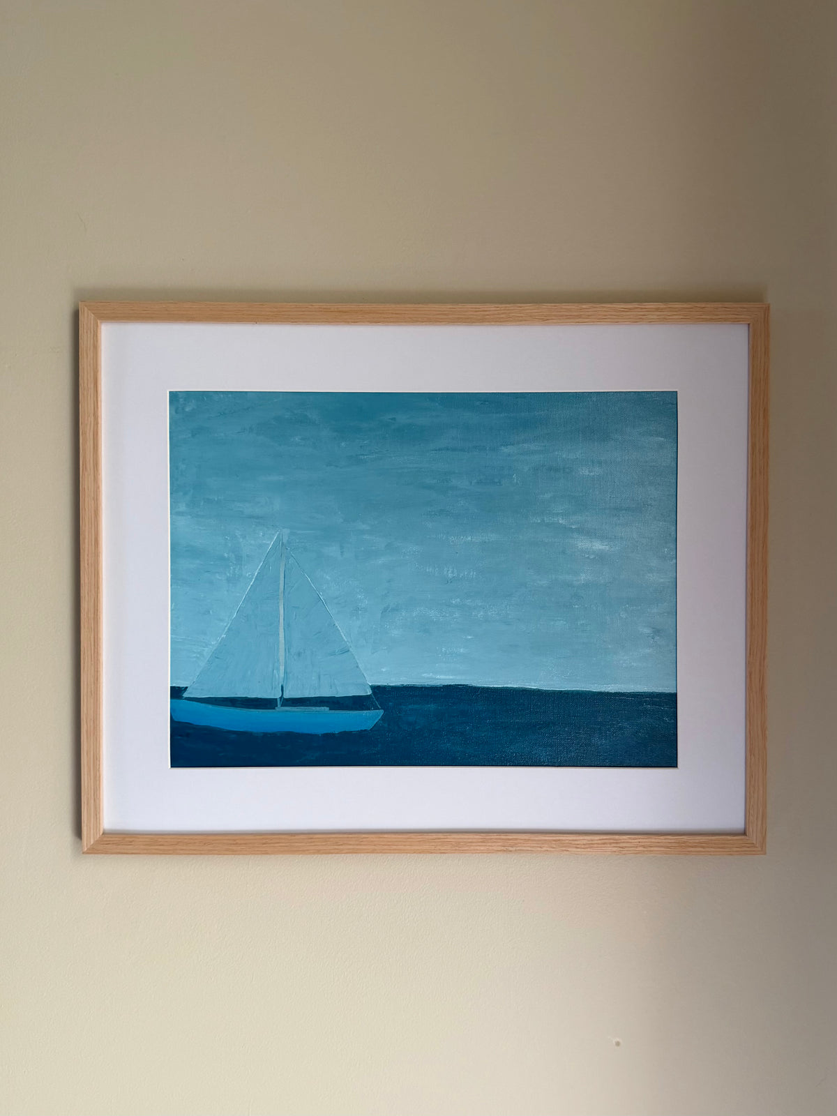 “Come Sail Away” 16x20 Framed & Matted Acrylic Painting