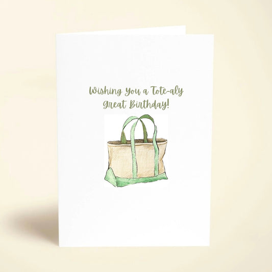 5 Pack Green Tote Birthday Cards