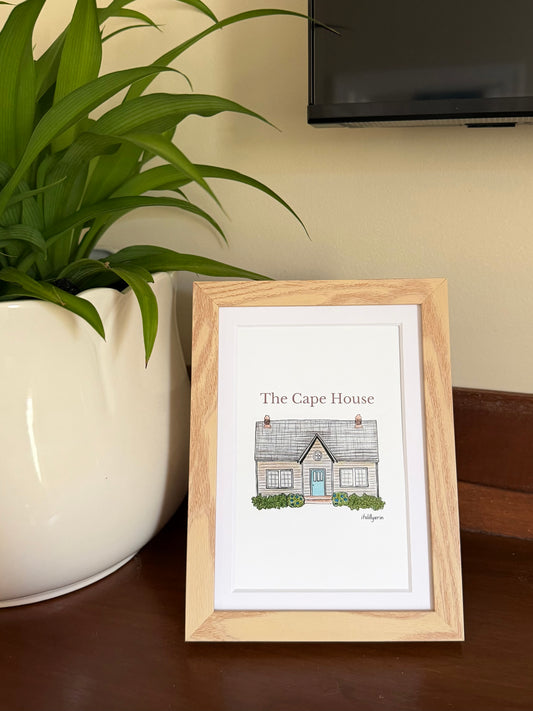 The Cape House 4x6 Drawing