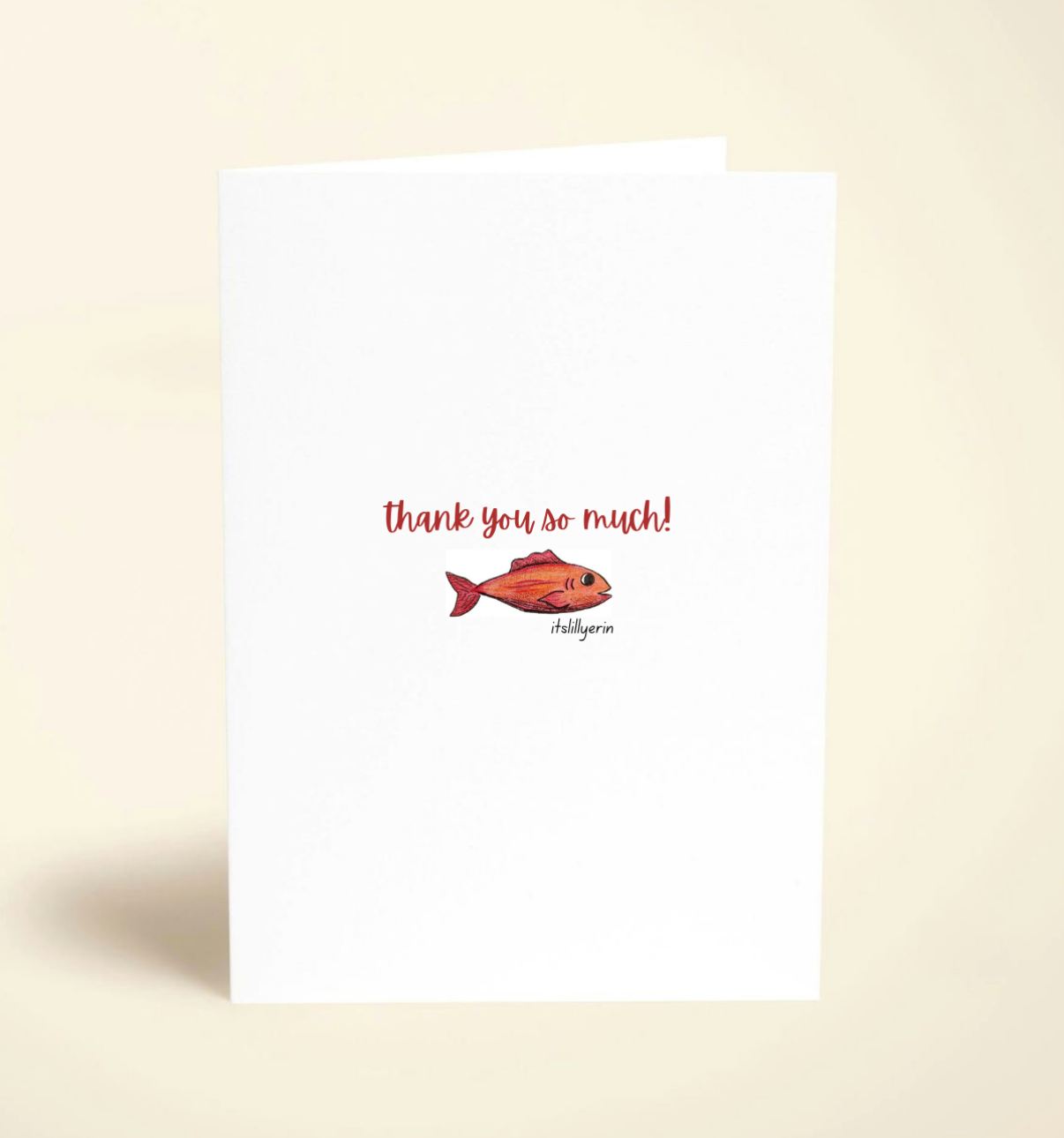 5 Pack Red Snapper Thank You Cards