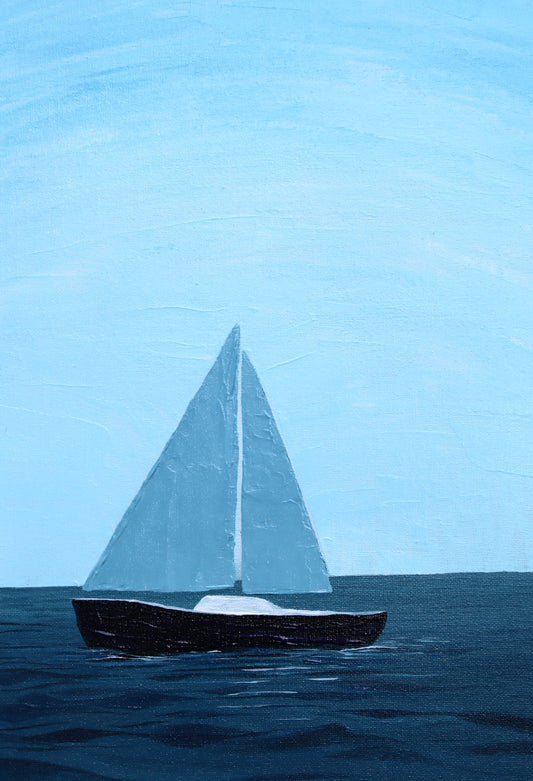 8x10 Print of The Sailing Blues Original Painting