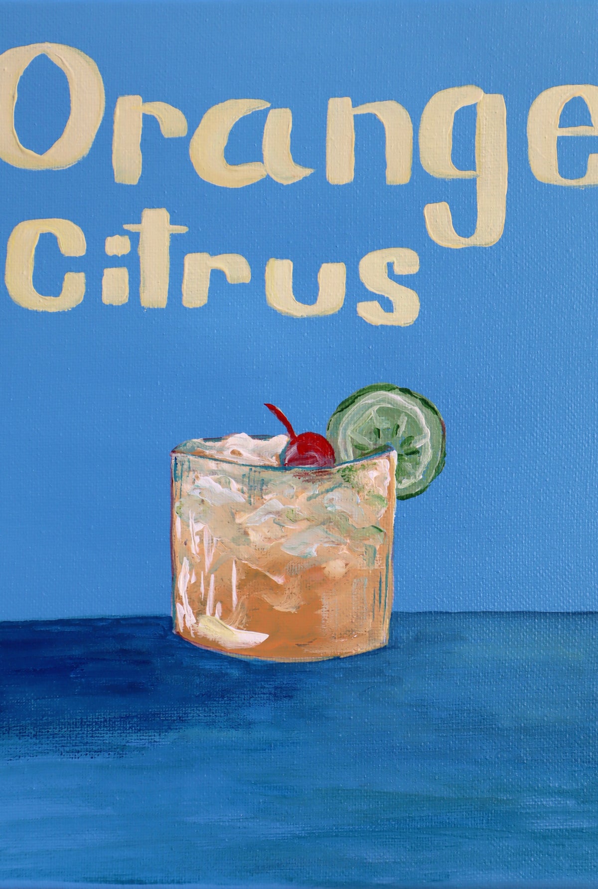 8x10 Print of “Orange Citrus” Acrylic Painting