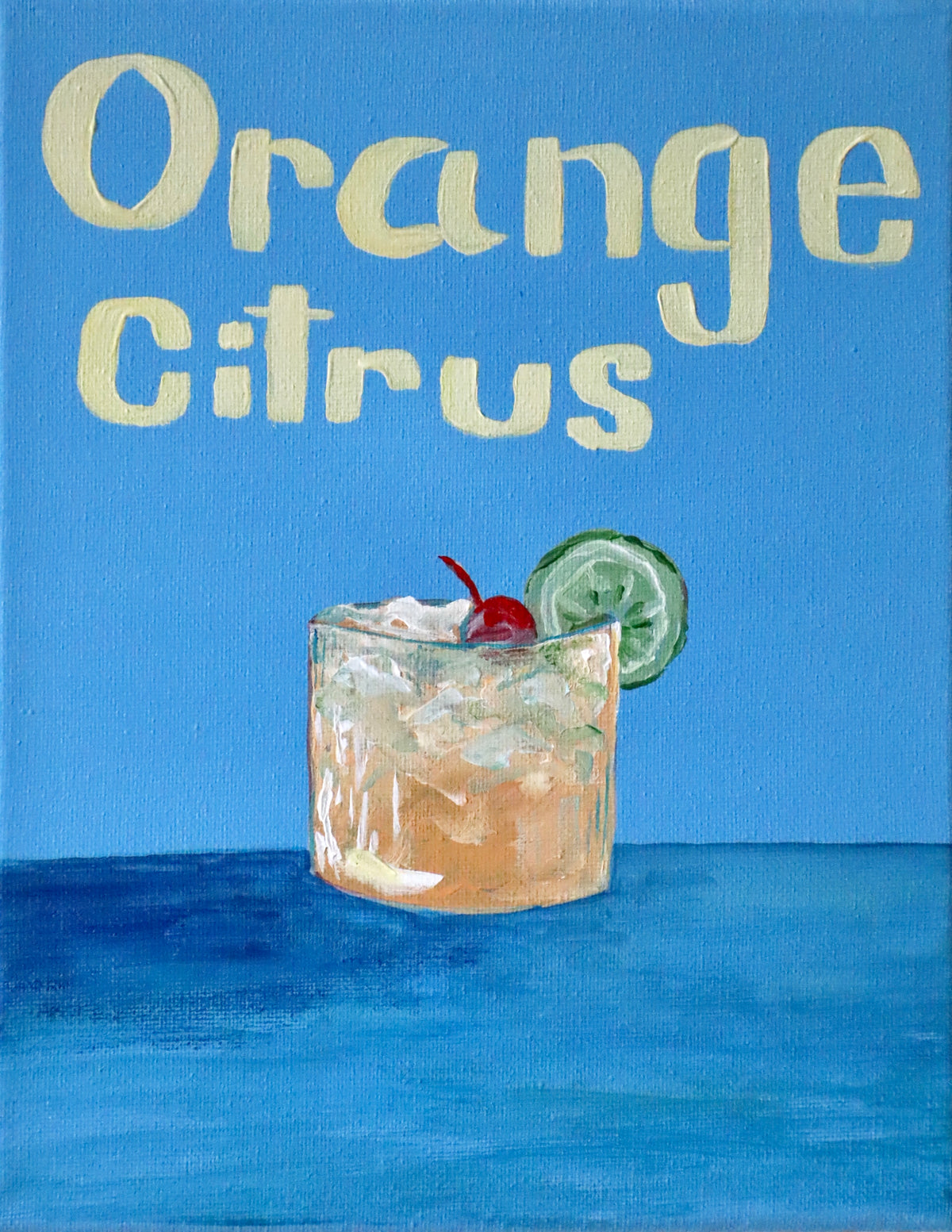8x10 Print of “Orange Citrus” Acrylic Painting
