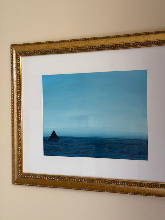 “Little Journey” 23x19 Framed & Matted Acrylic Painting