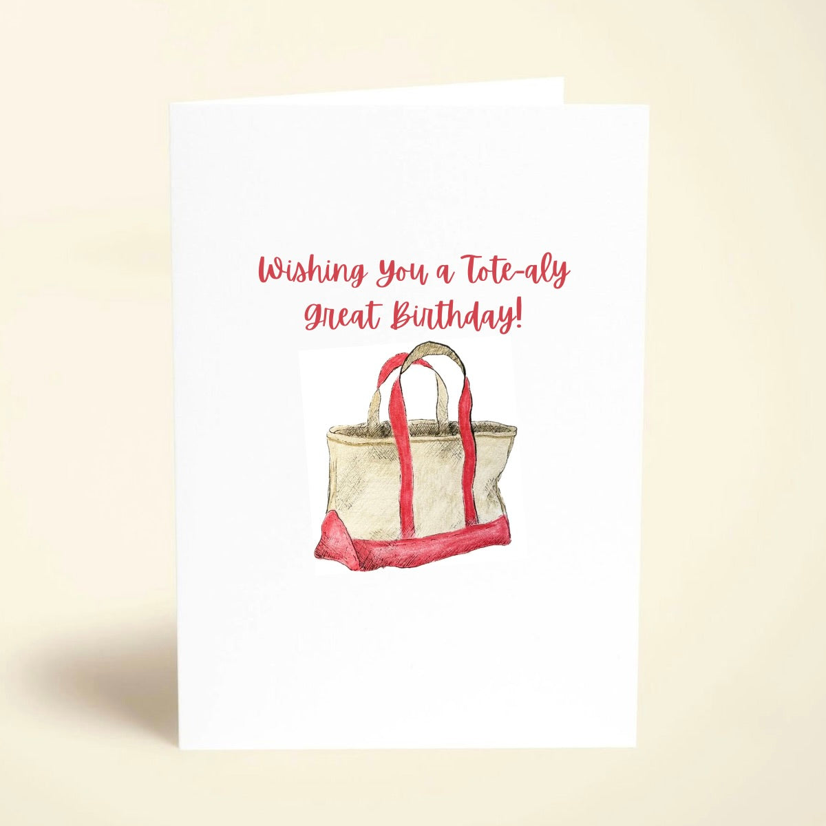 5 Pack Red Tote Birthday Cards