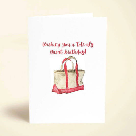 5 Pack Red Tote Birthday Cards