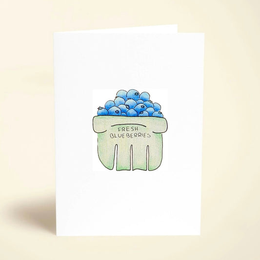 5 Pack Fresh Blueberries Plain Cards