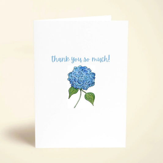 5 Pack Hydrangea Thank You Cards