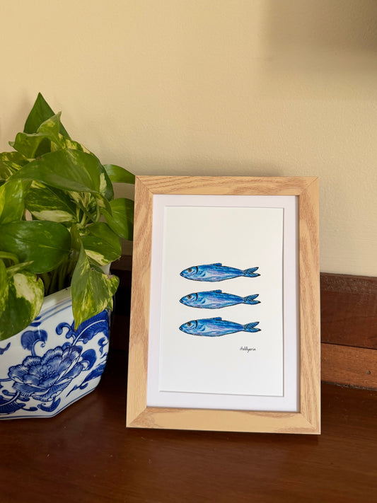 Sardines 4x6 Drawing
