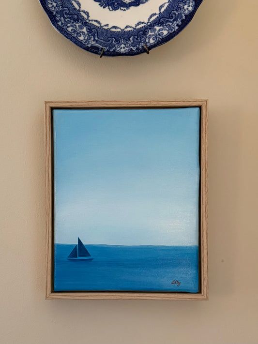 “Cool Waters” 8x10 Framed Acrylic Painting
