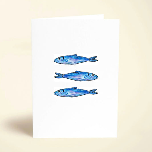 5 Pack Sardine Greeting Cards