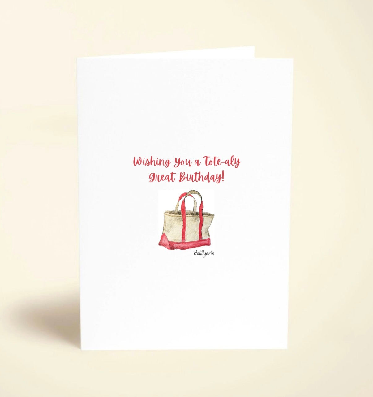 5 Pack Red Tote Birthday Cards