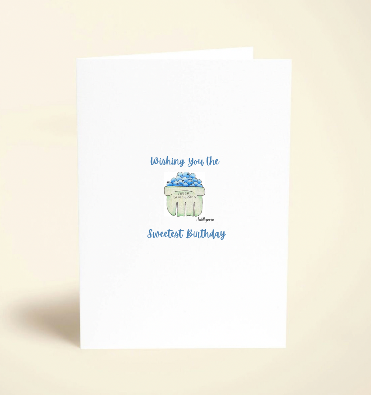 5 Pack Fresh Blueberries Birthday Cards