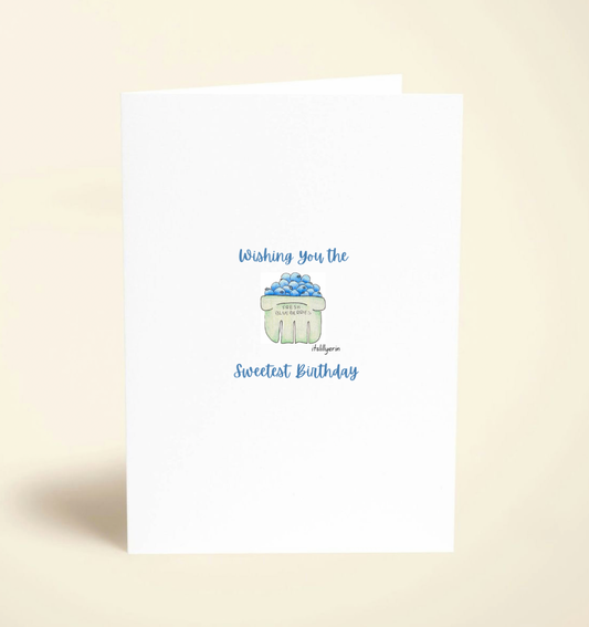 5 Pack Fresh Blueberries Birthday Cards